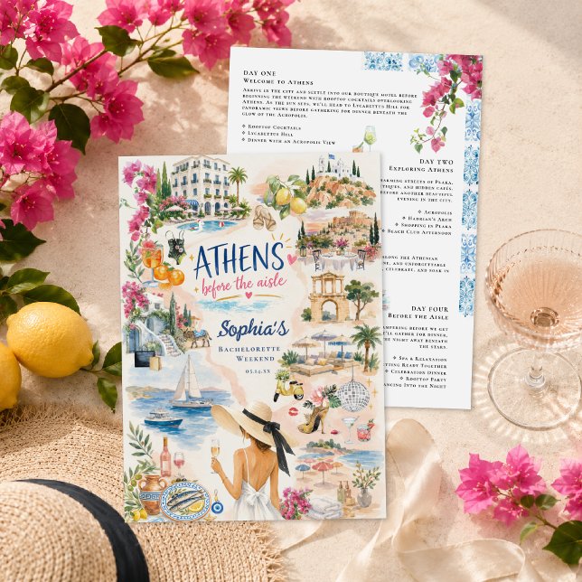 Athens före bröllopet | Grekland Möhippa Inbjudningar (Skapare uppladdad)