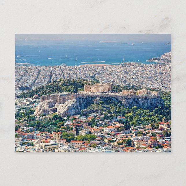 Athens from lycabettus hill  vykort (Framsida)