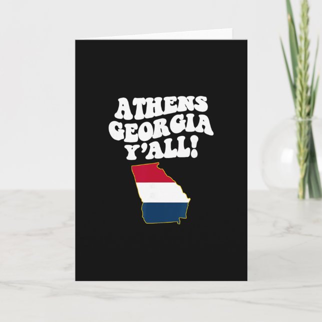 Athens Georgia Y'all Ga Södra Semester  Kort (Framsida)