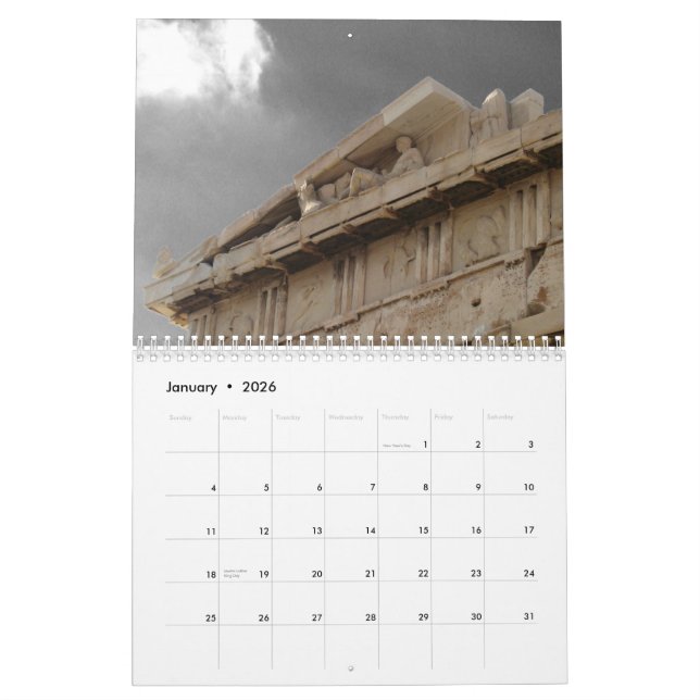 athens/greece kalender (Jan 2026)