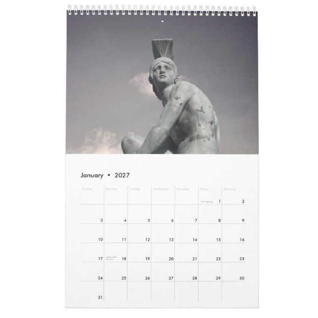 athens/greece kalender (Jan 2027)