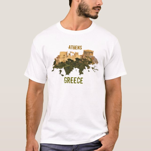 Athens Grekland grekskjorta T-shirt (Framsida)