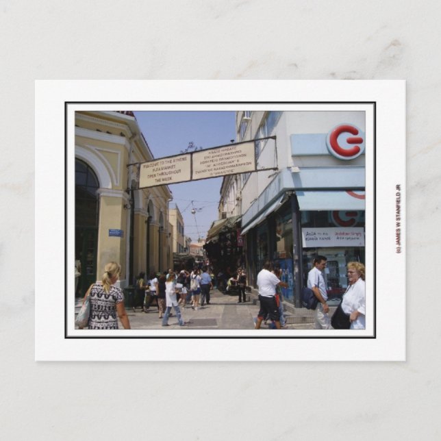 Athens loppmarknad vykort (Framsida)