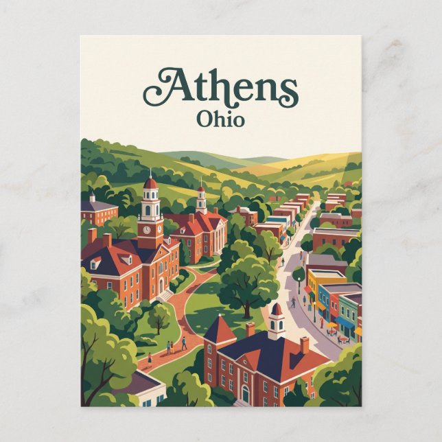 Athens, Ohio Vykort (Framsida)