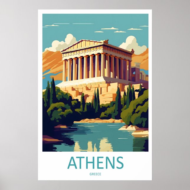 Athens Park Resa Nationell Poster SkidVintage (Framsidan)