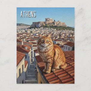 Athens Plaka Grekland Resa Vykort
