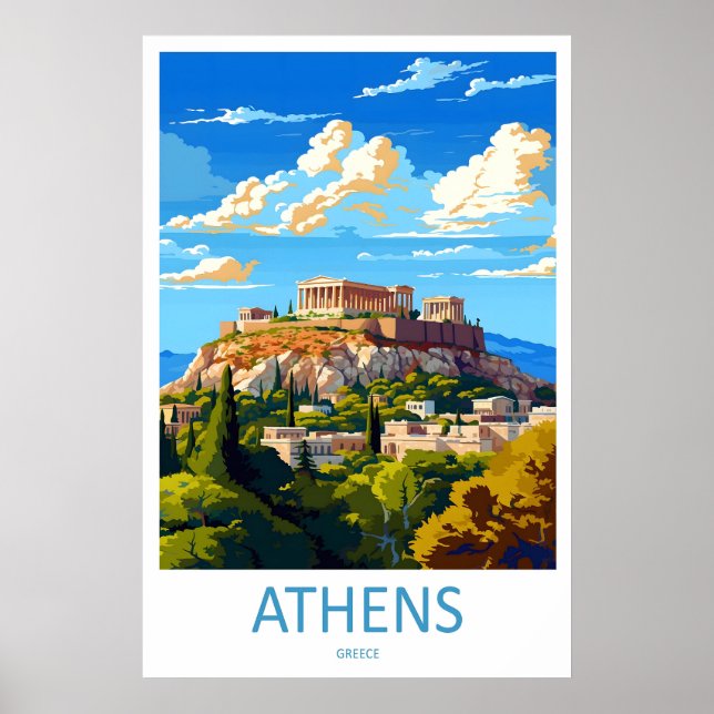 Athens Resa NationellVintage Skidpark Affisch (Framsidan)