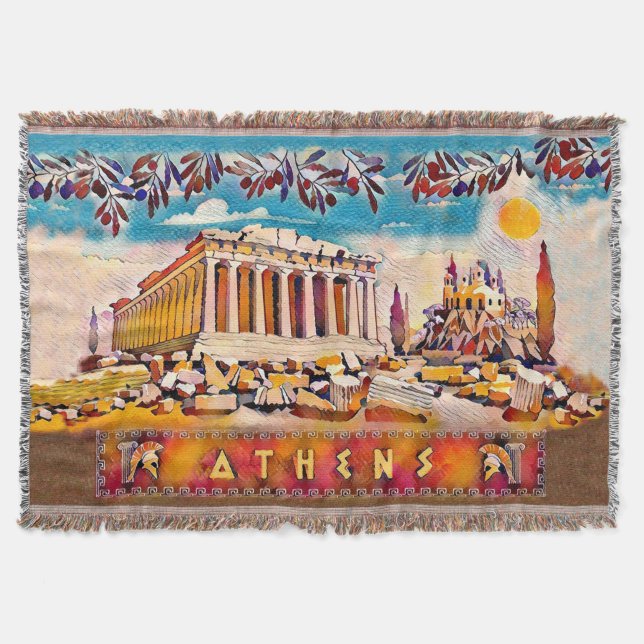 ATHENS Throw Blanket Filt (Framsidan)