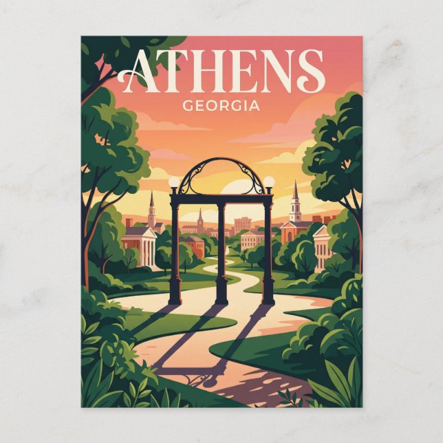 Athens USA Vykort (Framsida)