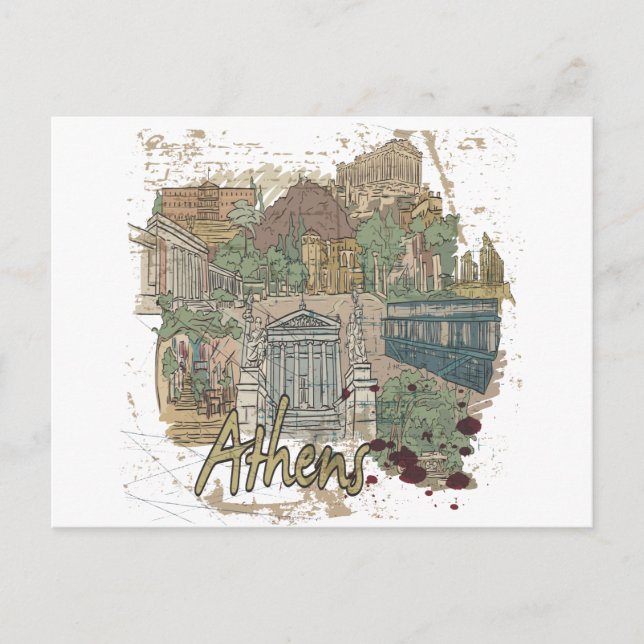 Athens Vykort (Framsida)