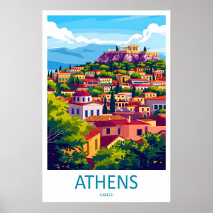 AthensVintage Resaaffisch Skidåkning Nationalpark Poster