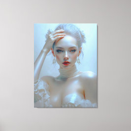 Ätherisch Elegante Schönheit im Pastellglanz Canvastryck