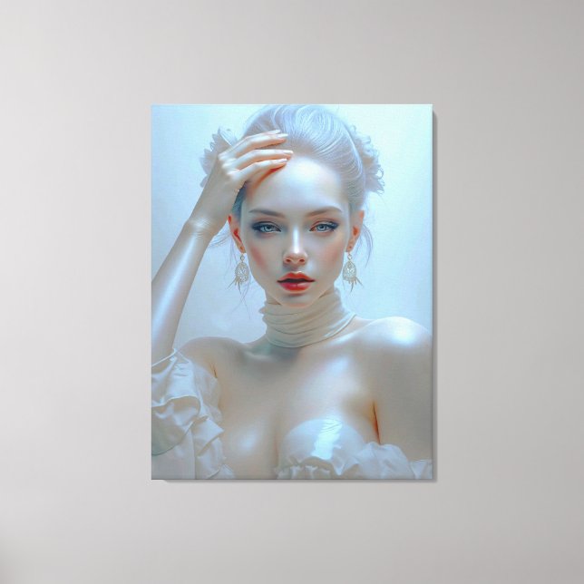 Ätherisch Elegante Schönheit im Pastellglanz Canvastryck (Framsida)