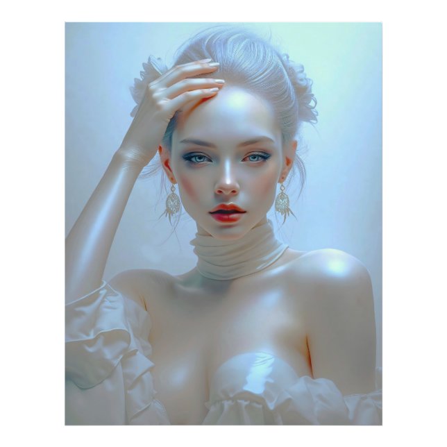 Ätherisch Elegante Schönheit im Pastellglanz Fototryck (Framsidan)