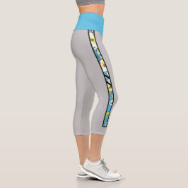 Athletic Blommigt Rand Yoga Byxor