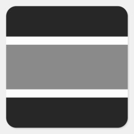 Athletic Bold Sporty Wide Grått Black White Rand Fyrkantigt Klistermärke