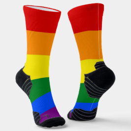 Athletic Crew Sock med Rainbow flagga