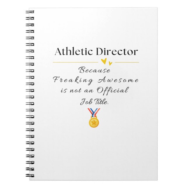 Athletic Director Anteckningsbok (Framsidan)