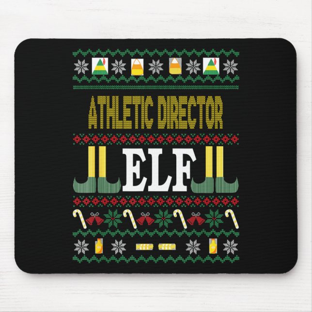 Athletic Director Elf Funny Christmas Gift  Musmatta (Framsidan)