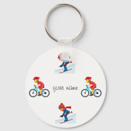 Athletic Emoji och ditt namn här" Nyckelring