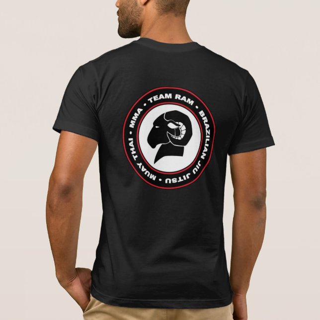 Athletic Fit Bella Canvas RAM T-Shirt, Black Tröja (Baksida)