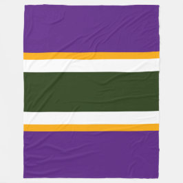 Athletic Grönt Lila White Gult Tävla Rand Fleecefilt