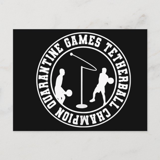 Athletic Quarantine Games Tetherball Tennis Meddelande Vykort (Framsida)
