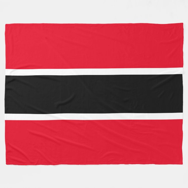 Athletic Roligt Sporty Black Red White Rand Fleecefilt (Framsidan (Horisontell))