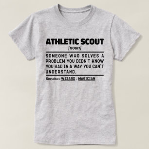 Athletic Scout Noun Definition Sport Älskare Funny T Shirt