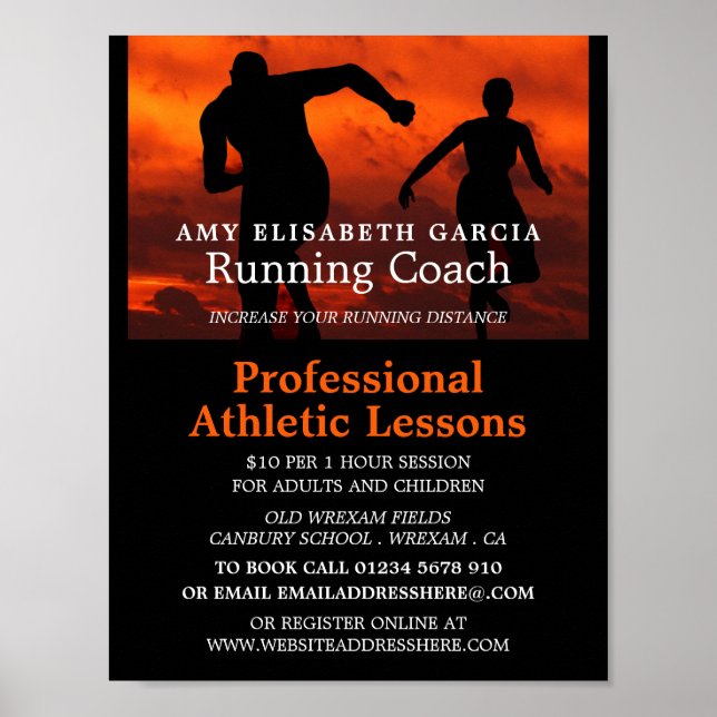 Athletic Silhouettes, Athletics Lesson Advert Poster (Framsidan)