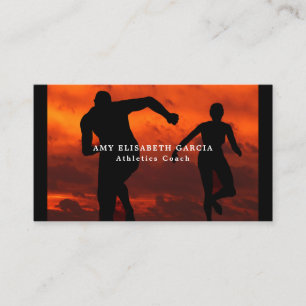 Athletic Silhouettes, Sportsperson, Sports Coach Visitkort