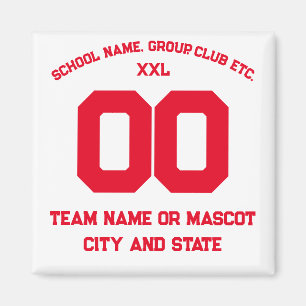 Athletic Sport Template City State Magnet
