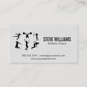 Athletic Sports Coach Visitkort