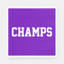Athletic Sporty Bright Purple CHAMPS White Text  Pappersservett