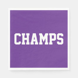 Athletic Sporty Royal Purple CHAMPS White Text  Pappersservett