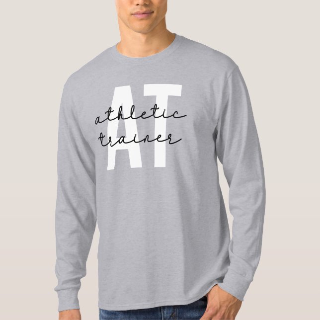 Athletic Trainer AT Athletic Training T Shirt (Framsida)