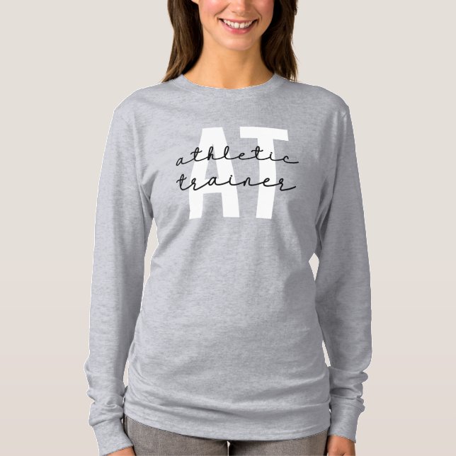 Athletic Trainer AT Athletic Training T Shirt (Framsida)