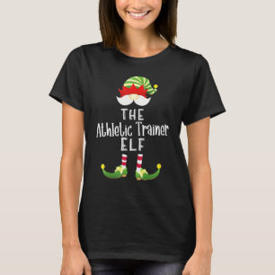 Athletic Trainer Elf Group jul Pajama Party T Shirt