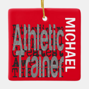 Athletic Trainer Extraordinaire ANPASSNINGSBAR Julgransprydnad Keramik