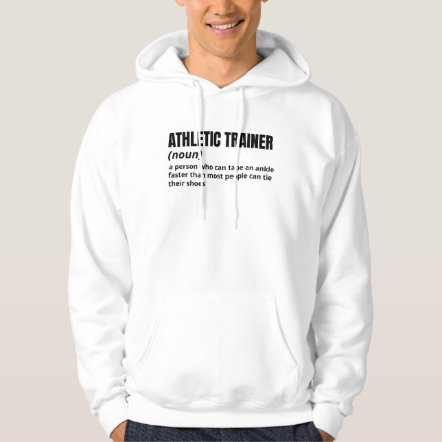 Athletic Trainer - Funny Definition Hoodie (Framsida)
