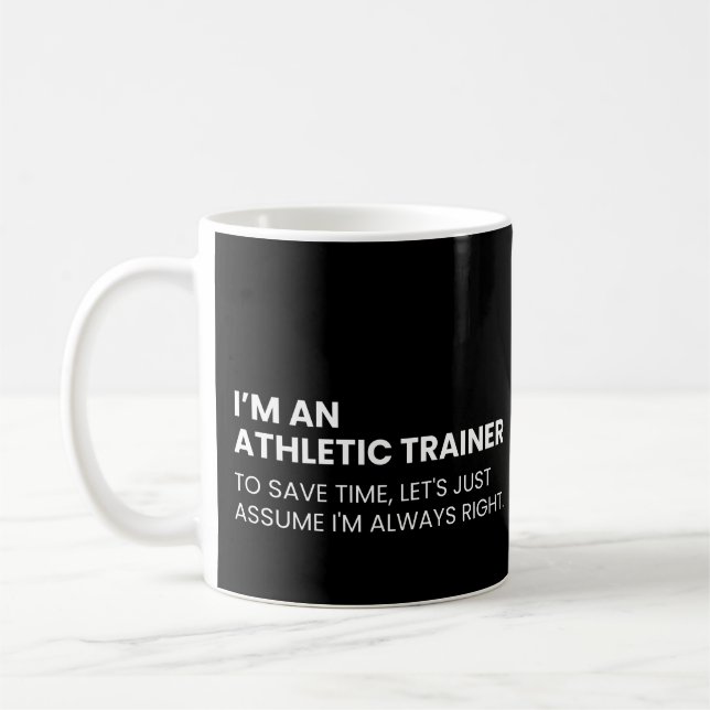 Athletic Trainer Funny Work Say Kaffemugg (Vänster)