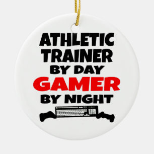 Athletic Trainer Gamer Julgransprydnad Keramik