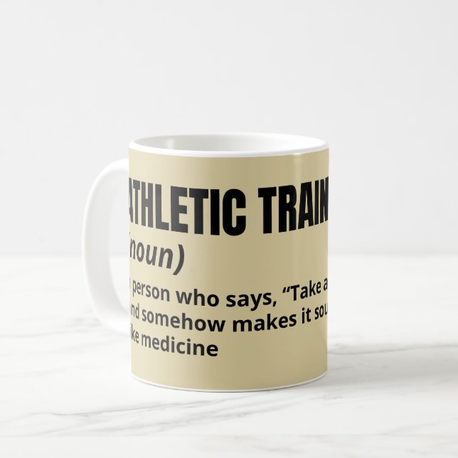 Athletic Trainer Mugg med Funny Definition (Framsida vänster)