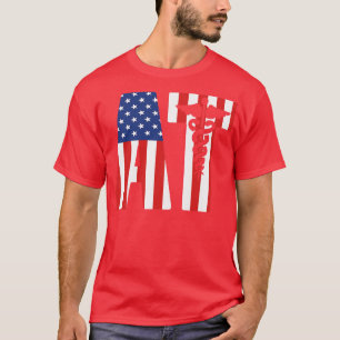Athletic Trainer Proud USA flagga American AT T Shirt