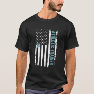 Athletic Trainer Us Flag Athletic Training T Shirt