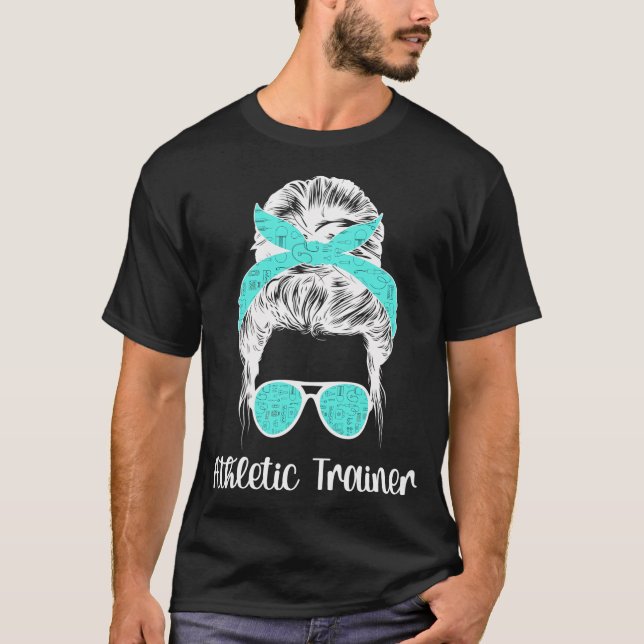 Athletic Tränares Messy Bun Athletic Training T Shirt (Framsida)