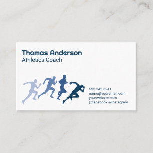 Athletics Körning av manliga Illustrations Visitkort