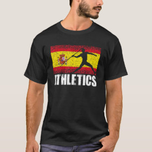 Athletics Sport Spain Flagga Spanska Javelin Throw T Shirt