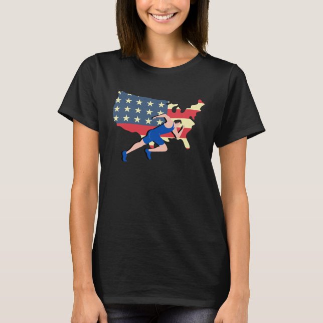 Athletics USA Olympiska idrottarna i USA T Shirt (Framsida)
