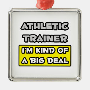 Athletisk tränare ... Jag är en stor affär Julgransprydnad Metall